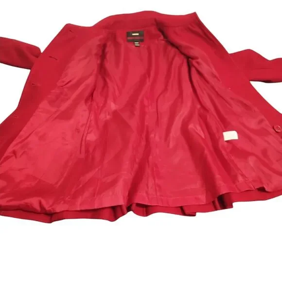 M60 MISS SIXTY Burgundy Pea Coat, 60% Wool / 30% Poly / 10% Rayon, Extra Small - Picture 15 of 16